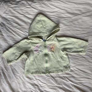 Vintage 90s Y2K Disney Baby‎ Girl Winnie The Pooh Embroidered Zip Up 6-9 Months